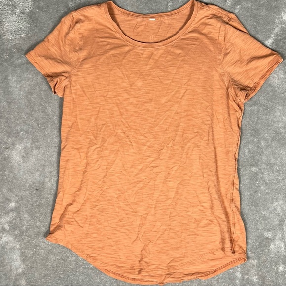 Lululemon T-Shirt Womens S/M Love Crew Short Sleeve Desert Sun Workout Gym Comfy - Picture 4 of 7